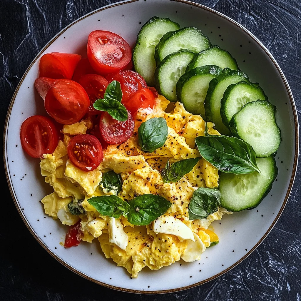 Petit D jeuner Sain Avec ufs Brouill s Et L gumes Frais Une Recette petit-d-jeuner-sain-avec-ufs-brouill-s-et-l-gumes-frais-une-recette