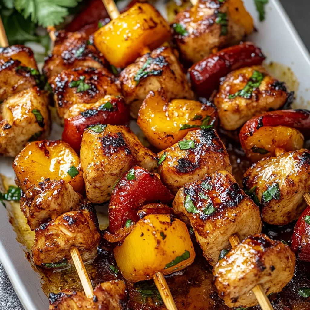 Brochettes de poulet aux pêches et au piment jalapeño : Une Recette Incroyable Ultime 2